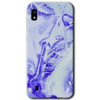 MRCİLETİSİM Samsung Galaxy A10 Kılıf Baskılı Kapak - Cranny Liquid Wall +Tam Ekran Koruyucu