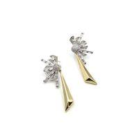 Taşlı Sallantılı Küpe - Altın