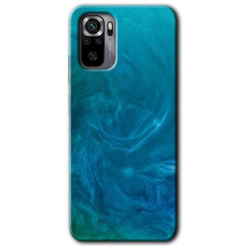 Redmi Note 10s Kılıf HD Desen Baskılı Arka Kapak - Mavi Aura + Kırılmaz Cam