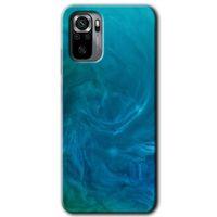 Redmi Note 10s Kılıf HD Desen Baskılı Arka Kapak - Mavi Aura + Kırılmaz Cam