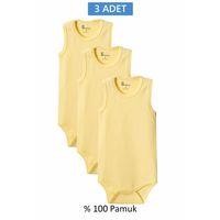 Sarı Askılı Body Zıbın 7-12 YAŞ Çocuklar İçin (3 ADET) Alttan Çıtçıtlı Özel Gereksinimli