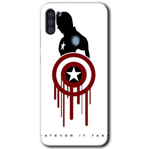 Potkal Hediye Fabrikası Samsung Galaxy A11 Kılıf HD Desen Baskılı Arka Kapak - Captain Amerika