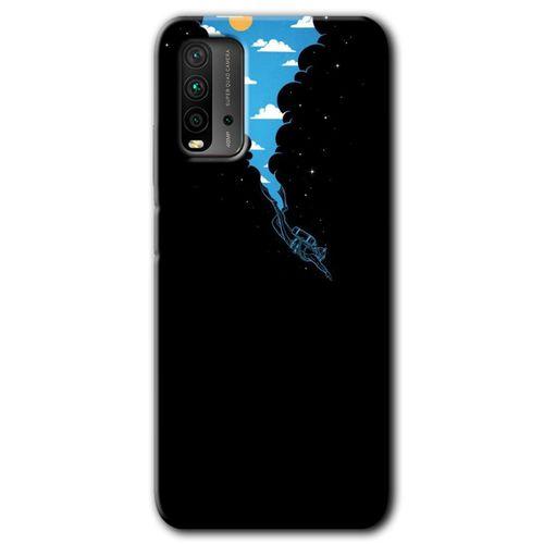 MRCİLETİSİM Xiaomi Redmi 9T Kılıf Baskılı Kapak - Derinlere Yolculuk + 5D Tam Kaplayan Cam