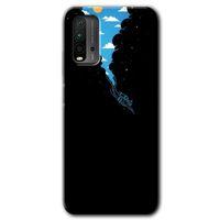 MRCİLETİSİM Xiaomi Redmi 9T Kılıf Baskılı Kapak - Derinlere Yolculuk + 5D Tam Kaplayan Cam