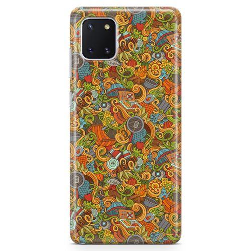 Samsung Galaxy A81 Kılıf Doodle Piknik Seti Arka Kapak Koruma Desenli Full Koruyucu
