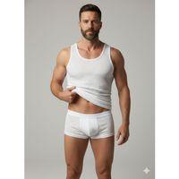 Erkek Beyaz File Tank Top Boxer Takımı