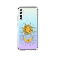 Redmi Note 8 Moon & Sun Desenli Premium Şeffaf Silikon Kılıf