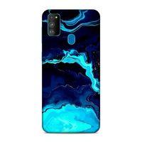 Samsung Galaxy M30s Kılıf Premium Mermer Arka Kapak Silikon Koruma Full Koruyucu