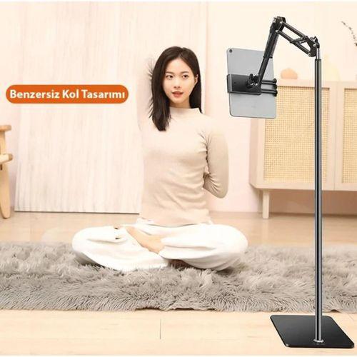 Zhltools 360 Derece Ayarlanabilir Teleskopik Metal Telefon - Tablet Tutucu Stand