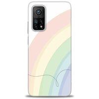 Xiaomi Mi 10T Kılıf HD Baskılı Kılıf - Soft Gökkuşağı + Tam Ekran Koruyucu