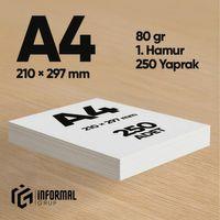 İnformal Fotokopi Kağıdı Premium Kalite A4 70 gr 250 Yaprak 1 Hamur