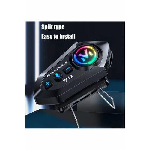 Y12  Motor Kask Kulaklık Rgb Modlu Radyolu Motosiklet Kulaklık 5.3 Bluetooth Intercom