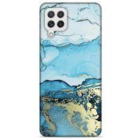 Samsung Galaxy A22 Uyumlu Kılıf Mavi Delisi (2) Kabı Mürekkep