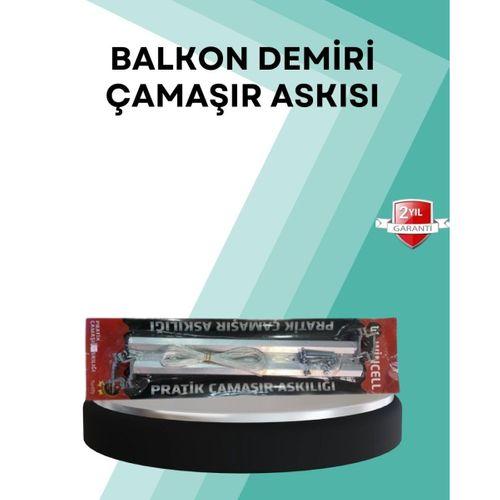 Kare Küpeşte Uyumlu Balkon Çamaşır Askısı 25x60 Cm Beyaz Pratik