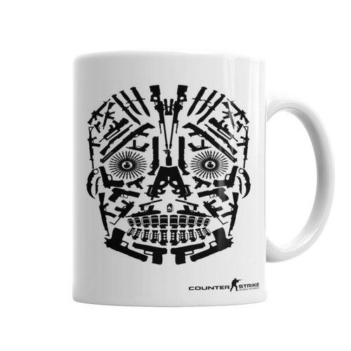 Counter Strike Gun Skull Cs Go Kupa Bardak Porselen