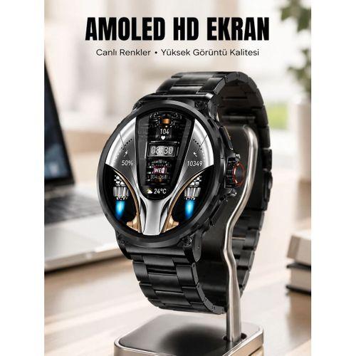 Şık Metal Kasa Ve Değiştirilebilir Kordonlarla Sw80 Smartwatch Yeni Nesil