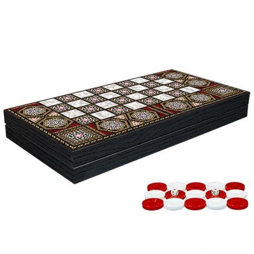 Klasik Sedef İşlemeli Tavla