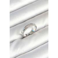 Gümüş Renk Şerit Zirkon Taşlı Kadın Yüzük