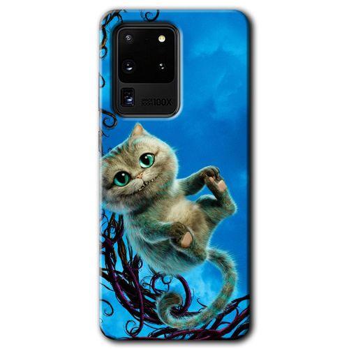 Potkal Hediye Fabrikası Samsung Galaxy S20 Ultra Kılıf HD Desen Baskılı Arka Kapak - Çılgın Kedi