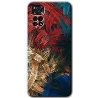 MRCİLETİSİM Xiaomi Redmi Note 11 Pro 5G Kılıf HD Desen Baskılı Arka Kapak+Temperli Cam - Karma Boyalar