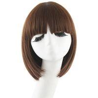 Kahverengi Küt Peruk Saç