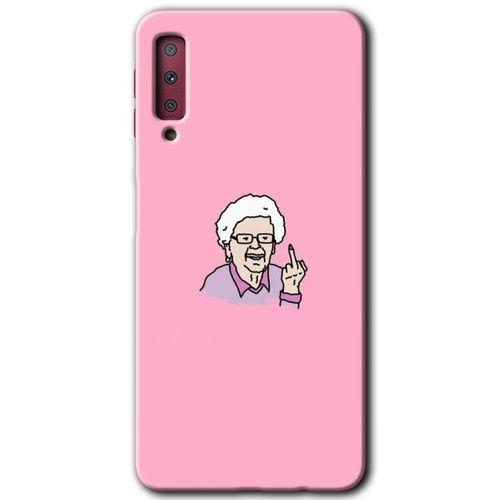 Potkal Hediye Fabrikası Samsung Galaxy A7 2018 Kılıf HD Desen Baskılı Arka Kapak - Bad Grandmother