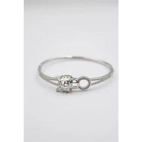 Taşlı Vip Bilezik - Gümüş