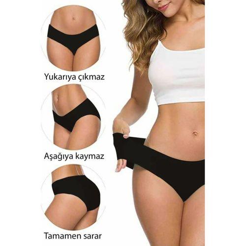 4 Adet Kadın Dikişsiz Lazer Kesim Esnek İz yapmayan Külot S2