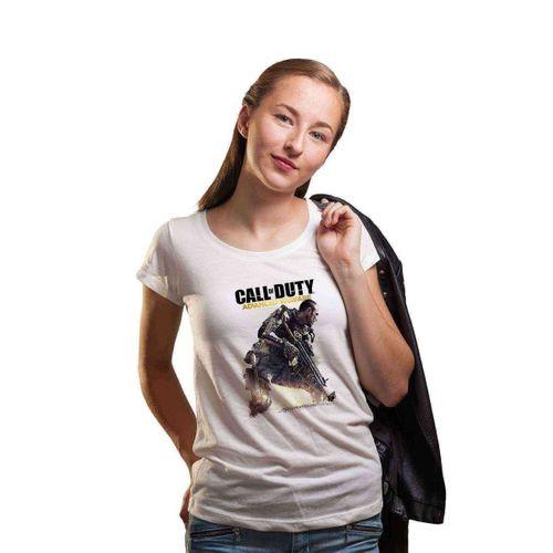 Call of Duty Advanced Warfare Kadın Beyaz Tshirt