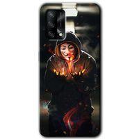 OPPO Oppo A54 Kılıf HD Desen Baskılı Arka Kapak - V for Fire