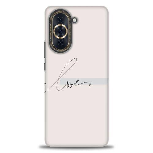 Huawei Nova 10 Kılıf HD Baskılı Kılıf - Love + Tam Ekran Koruyucu