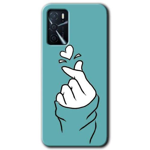 MRCİLETİSİM Oppo A16 Kılıf Baskılı Kapak - Mutluluk + 5D Tam Kaplayan Cam