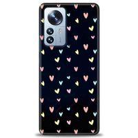 Xiaomi Mi 11 Ultra Kılıf HD Baskılı Kılıf - Mini Mini Kalpler + Tam Ekran Koruyucu