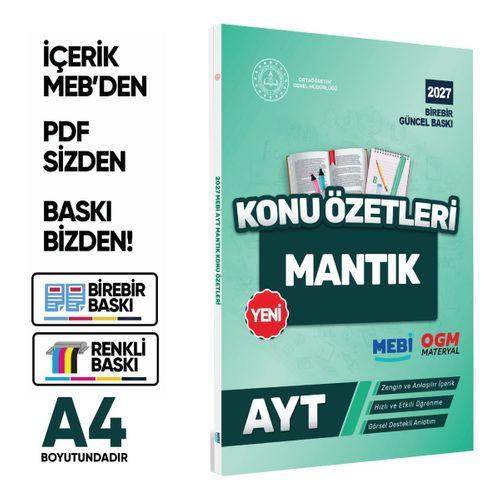2027 YKS-AYT MEBİ-OGM Mantık Pratik Konu Özet Kitabı RENKLİ A4 Boyut Görsel Destekli BASKI ÜCRETİ
