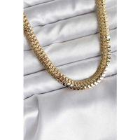 14K Gold Renk Kaplama Zincir Modelli CM Kadın Kolye