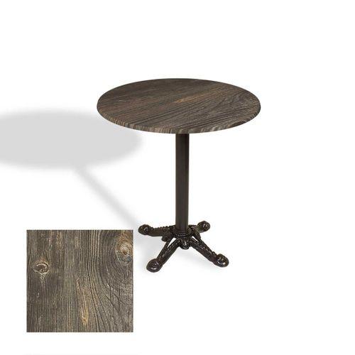 Dockers Çipa Döküm Ayak Yuvarlak Masa Çap 90cm - (Werzalit, Wermodin ve Allzalit Tabla) - Old Pine