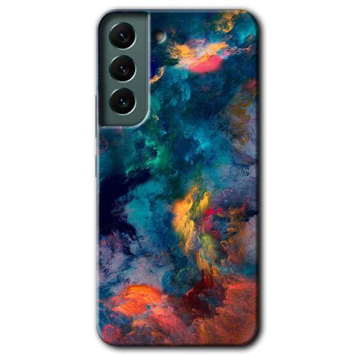 Galaxy S22 Plus Kılıf HD Desen Baskılı Arka Kapak - Color Storm + Kırılmaz Cam