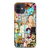 Apple iPhone 12 Uyumlu Kılıf Rick And Morty (35) Fit Design Kılıf Cop Rick