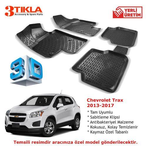 Chevrolet Trax 2013-2017 Premium 3D Havuzlu Paspas Seti