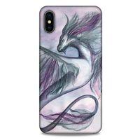 Y.Liva-2020 (Ejder) Apple iPhone XS Max Kılıf Silikon Kapak Desenli