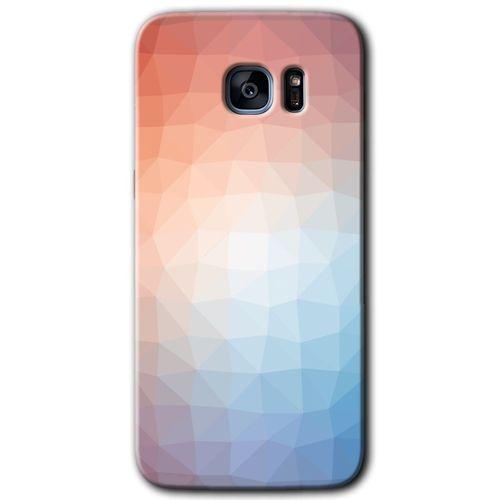 Galaxy S7 Edge Kılıf HD Desen Baskılı Arka Kapak - Polygon Graident 3