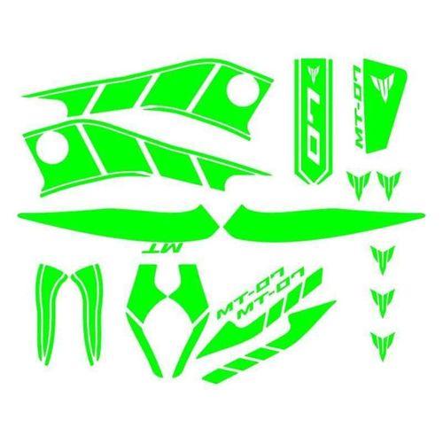 YAMAHA Yamaha Mt07 2014 - 2017 Uyumlu Yeşil Sticker Set