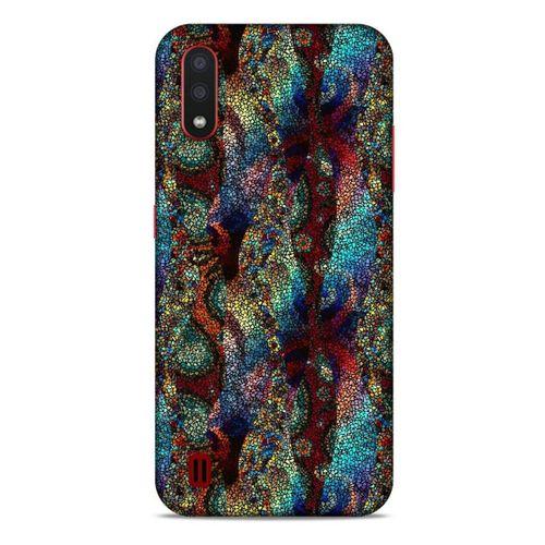 Samsung Galaxy A01 Kılıf Baskılı Özel Seri Taşlı (43) Thin Fit Kılıf