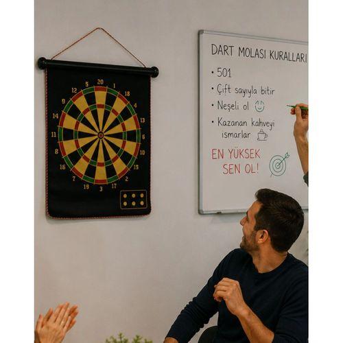 Aile Ve Arkadaş Oyunları İçin Manyetik Dart Tahtası 6 Ok Dahil