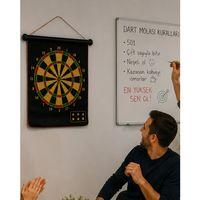 Aile Ve Arkadaş Oyunları İçin Manyetik Dart Tahtası 6 Ok Dahil