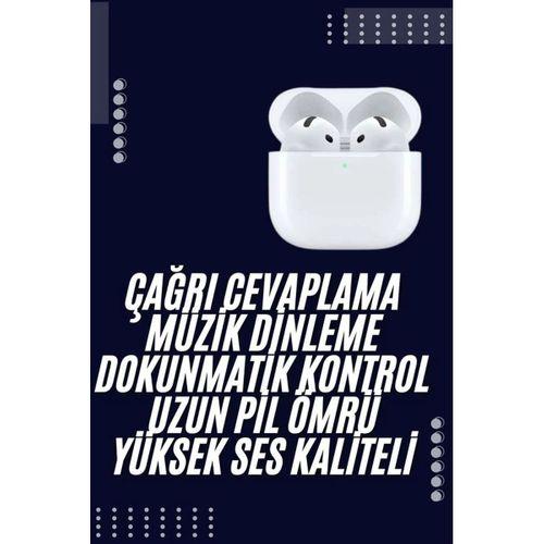 Bluetooth Kulaklık Beyaz Çağrı Cevaplama Dokunmatik Kontrol Kablosuz