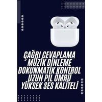 Bluetooth Kulaklık Beyaz Çağrı Cevaplama Dokunmatik Kontrol Kablosuz