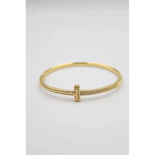 Taşlı Vip Bilezik - Altın