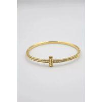 Taşlı Vip Bilezik - Altın