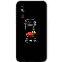 Galaxy A2 Core Kılıf HD Desen Baskılı Arka Kapak - Coffee Battery